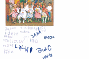 Bild und Unterschriften der Schüler